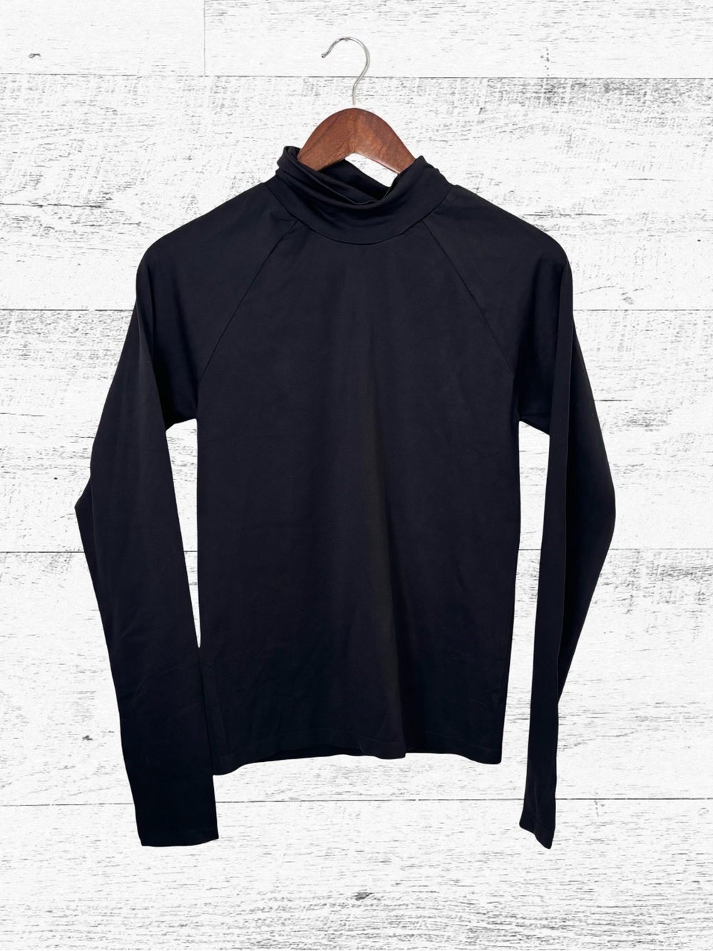 Fabletics Black Long-Sleeve Mock Neck Top